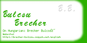 bulcsu brecher business card